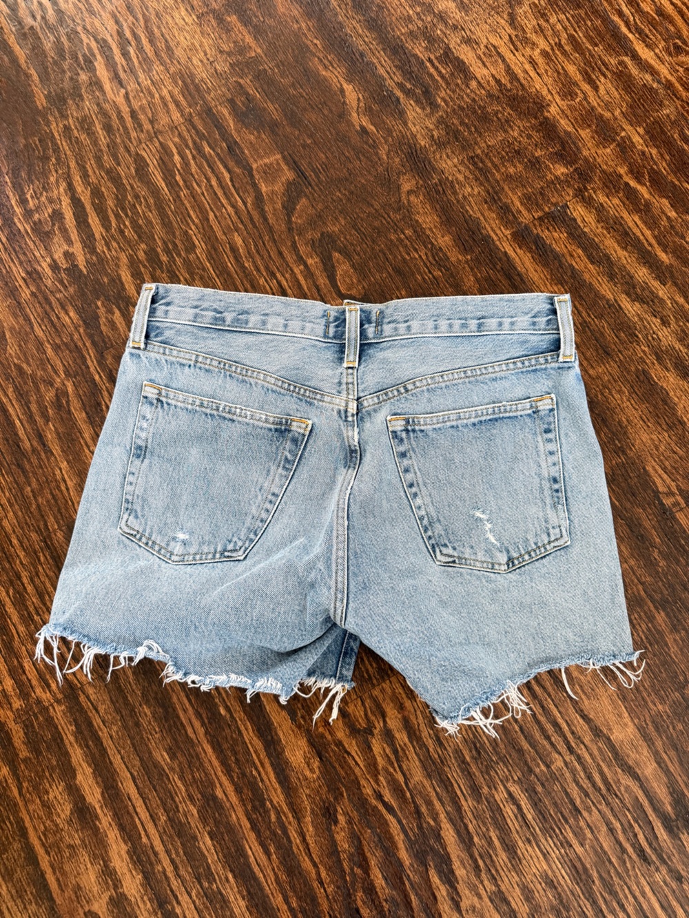 Agolde Parke Denim Shorts Size 28 - Picture 3 of 5